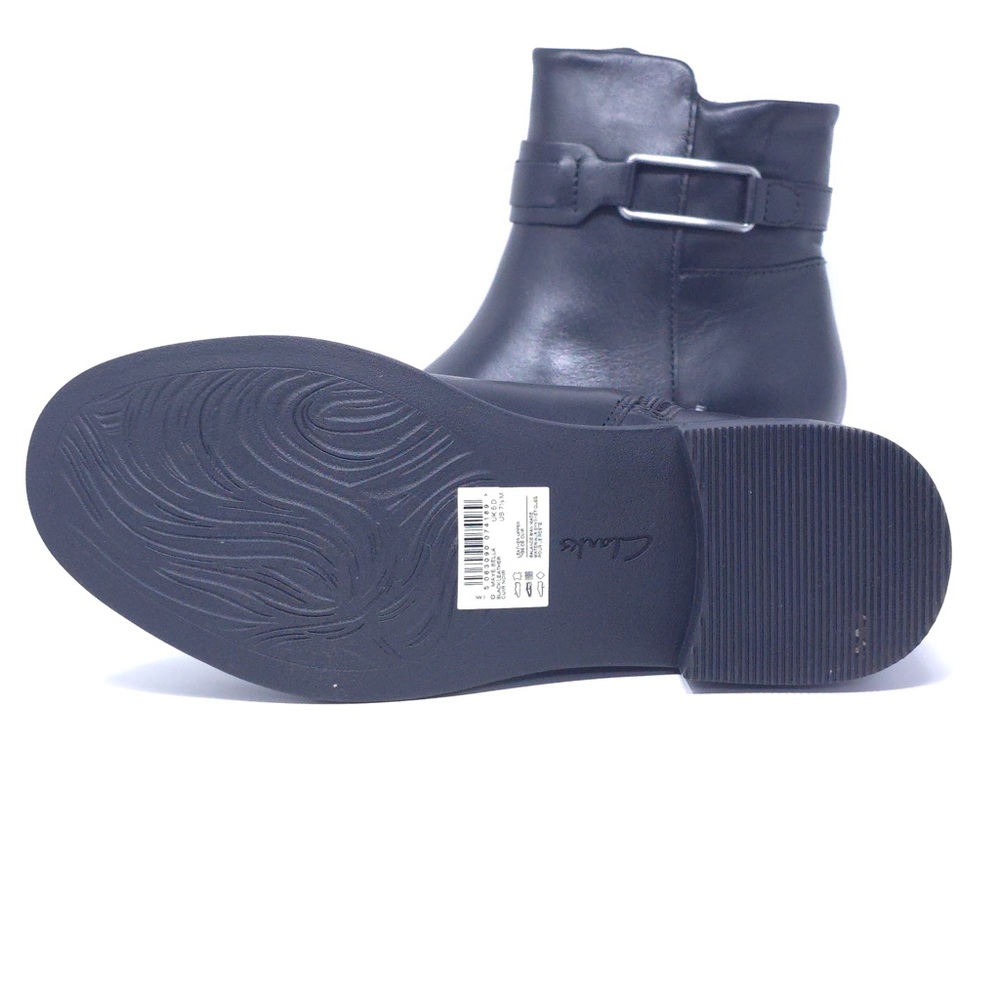 Clarks Collection Maye Bella Ankle Boot, Black Leather, 7.5 Medium US - Picture 7 of 13